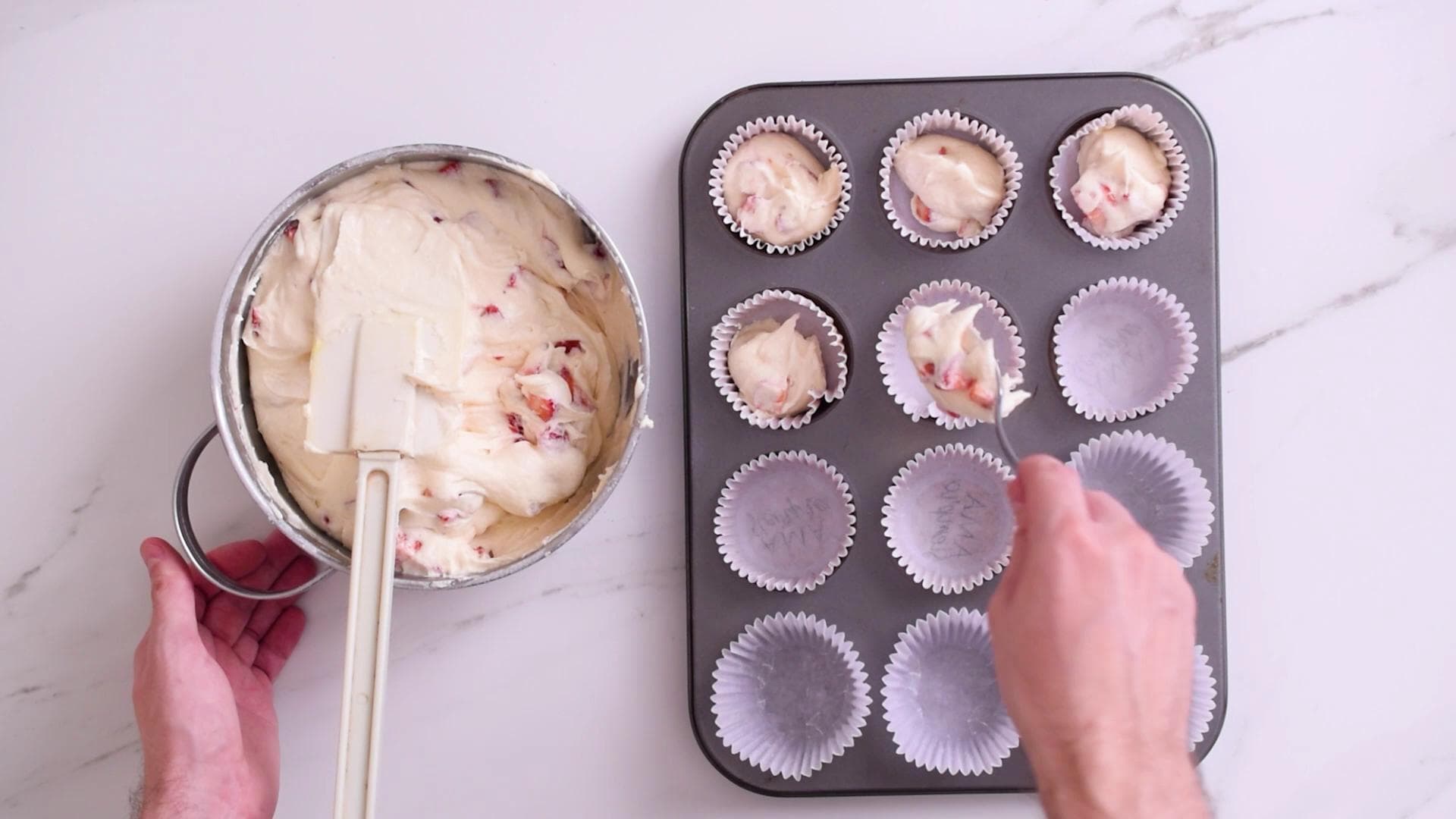 Muffins de Frutilla — paso 5