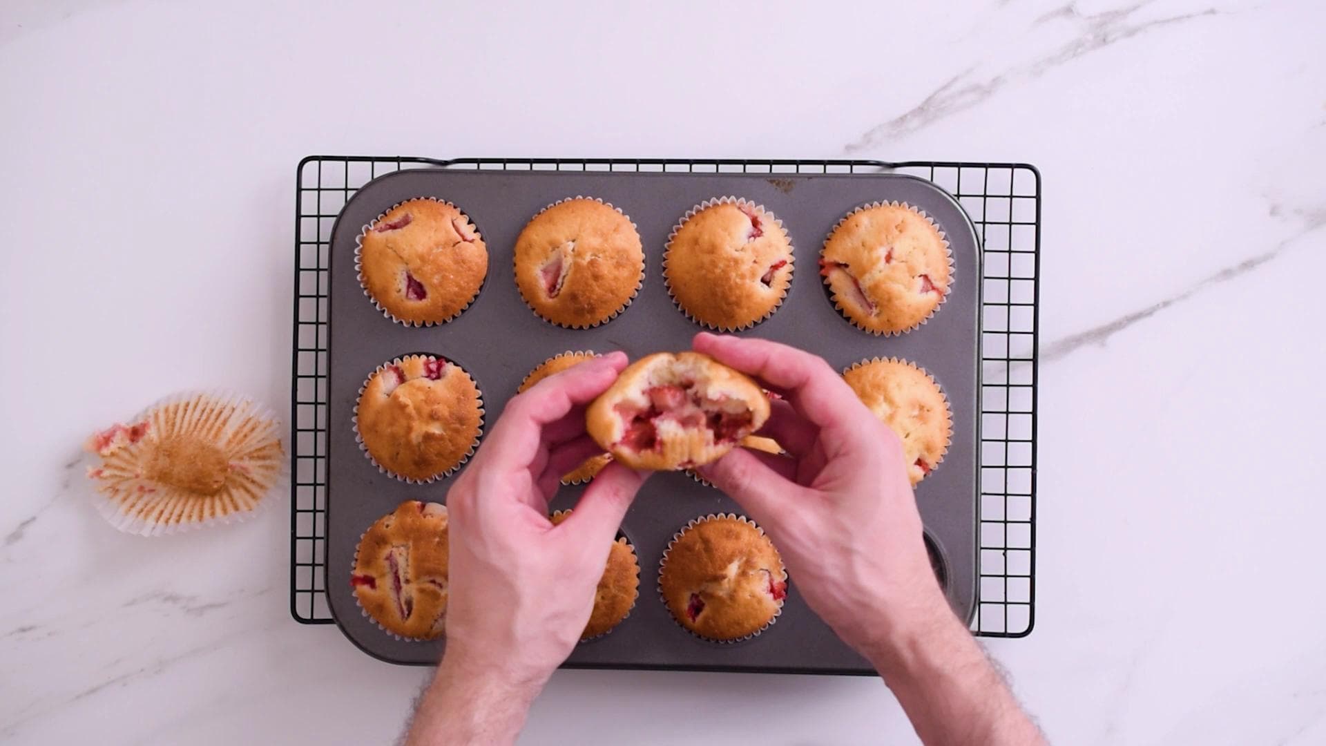 Muffins de Frutilla — paso 6