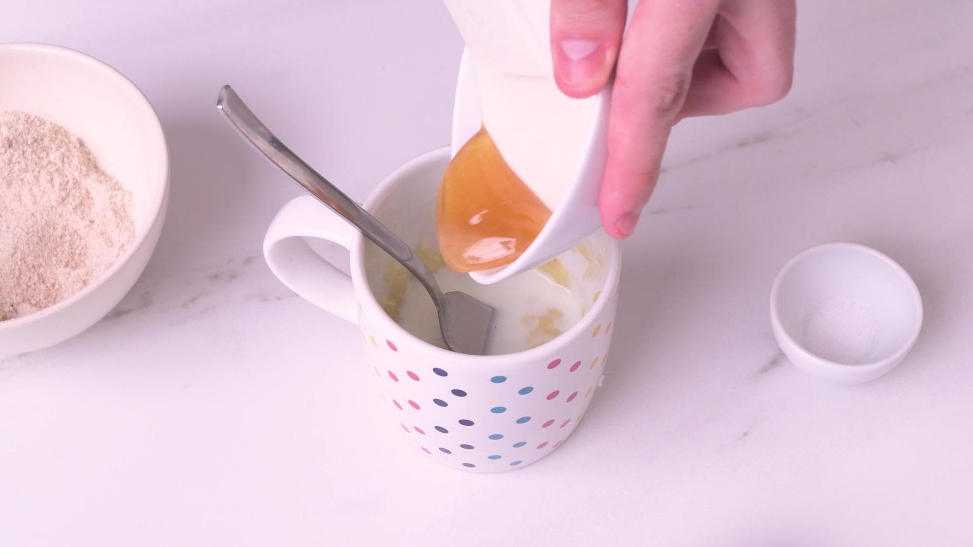Microwave Banana Mug Cake — step 1