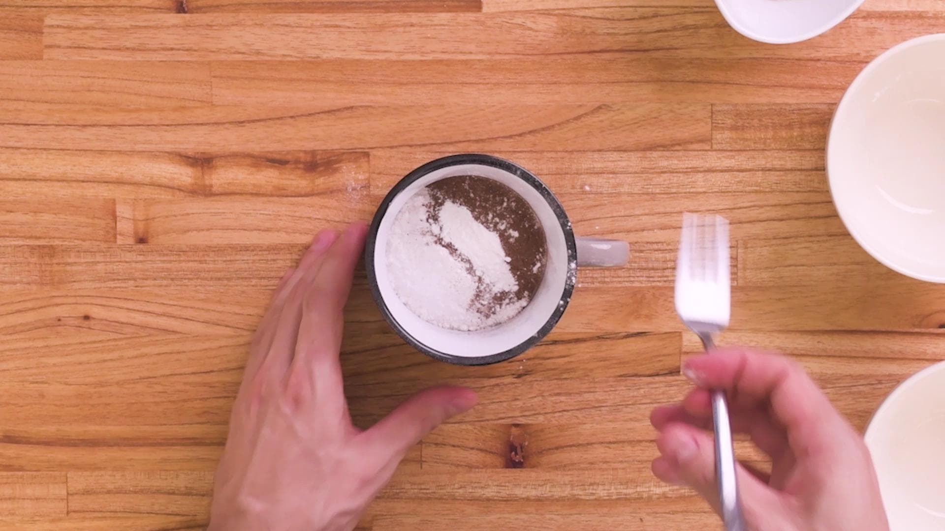Chocolate and Vanilla Mug Cake — step 0