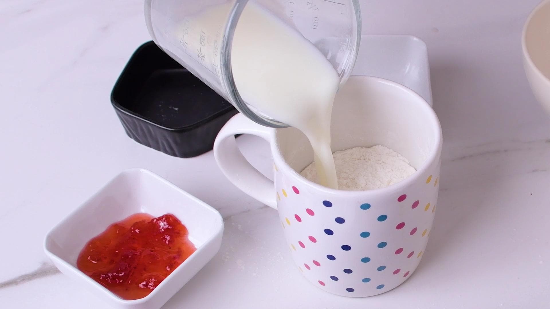 Strawberry Mug Cake — step 1