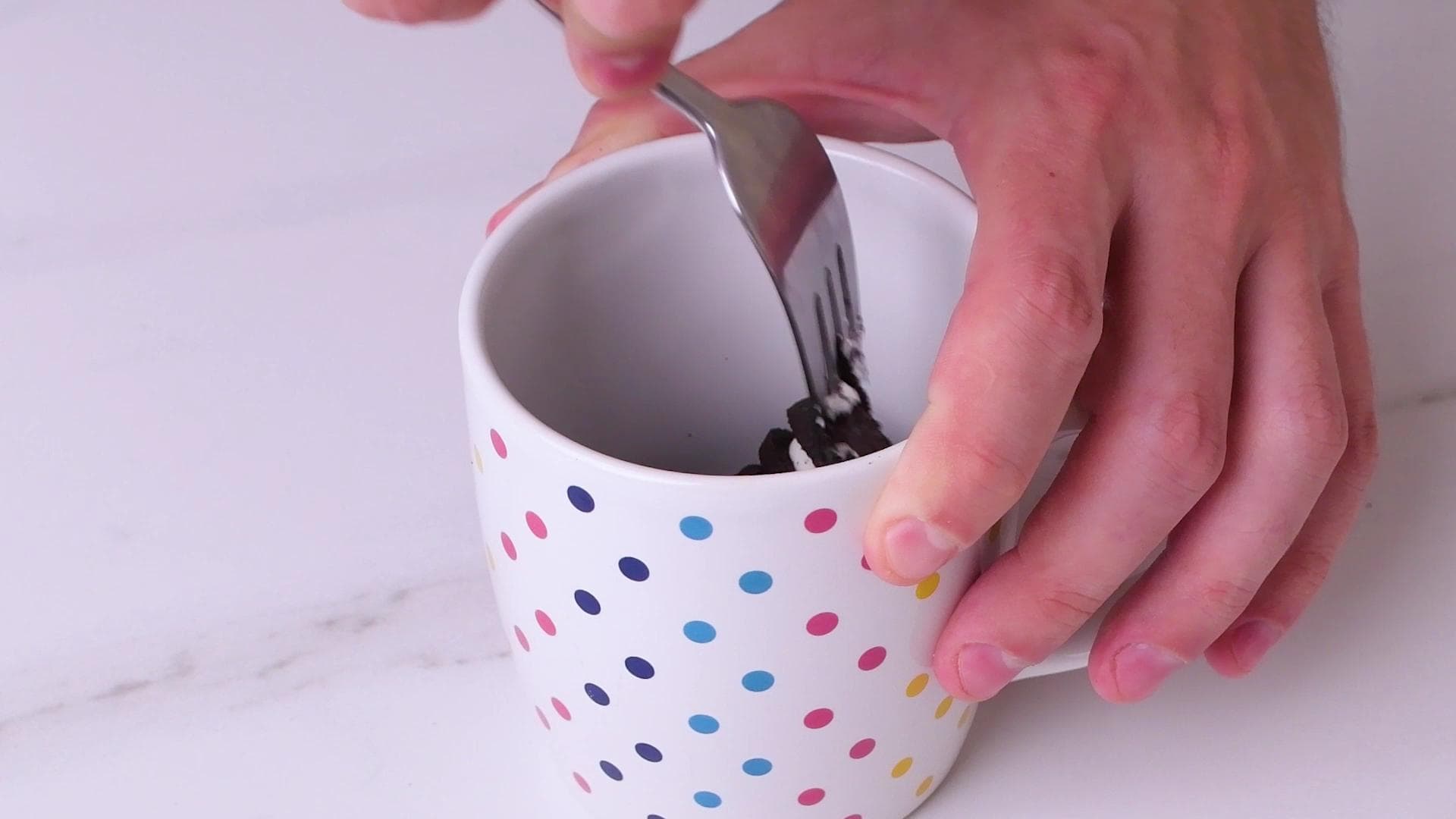 Torta en Taza de Oreo — paso 0
